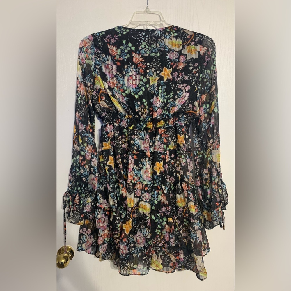 Free People Closer to the Heart Black Ruffled Tiered
Mini Dress NWT - Picture 5 of 7